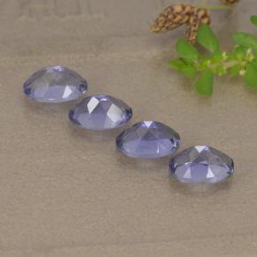 Gemas de iolita violeta natural de 1,73 ct, corte óvalo, VVS-VS