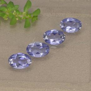 Gemas de iolita violeta natural de 1,28 ct, corte óvalo, VS