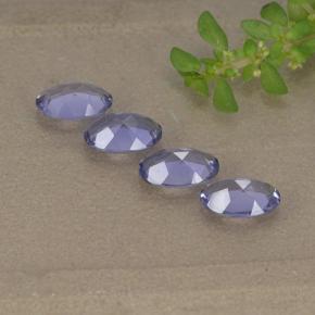 Gemas de iolita violeta natural de 1,28 ct, corte óvalo, VS