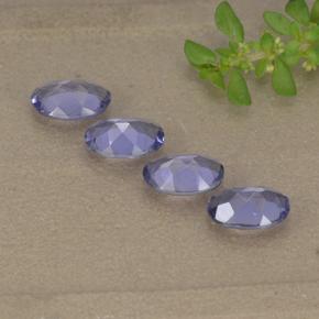 Gemas de iolita violeta natural de 1,23 ct, corte óvalo, VVS-VS