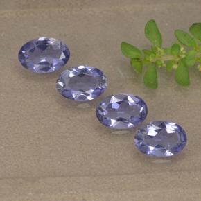 Gemas de iolita violeta natural de 1,34 ct, corte óvalo, VVS-VS