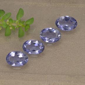 Gemas de iolita violeta natural de 1,34 ct, corte óvalo, VVS-VS
