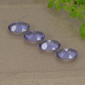 Gemas de iolita violeta natural de 1,34 ct, corte óvalo, VVS-VS