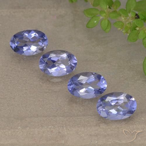 Gemas de iolita violeta natural de 1,66 ct, corte óvalo, VVS-VS