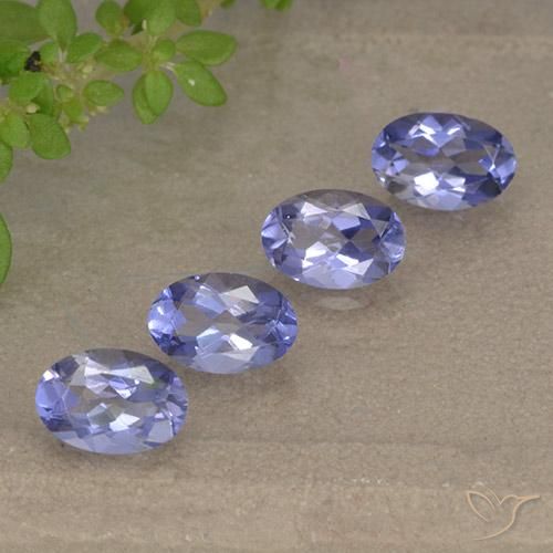 Gemas de iolita violeta natural de 1,66 ct, corte óvalo, VVS-VS