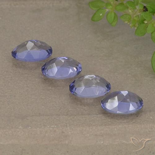 Gemas de iolita violeta natural de 1,66 ct, corte óvalo, VVS-VS
