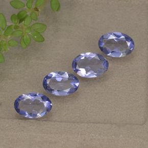 Gemas de iolita Púrpura oscuro natural de 1.34 ct, Corte Óvalo, VVS-VS