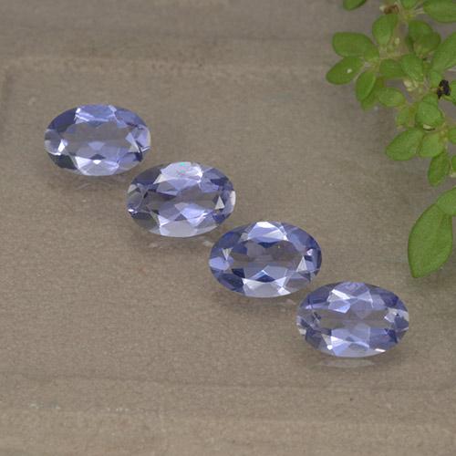 Gemas de iolita violeta natural de 1,34 ct, corte óvalo, VVS-VS