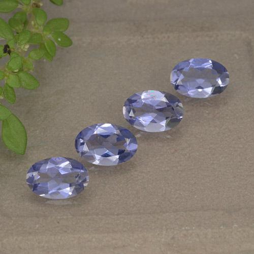 Gemas de iolita violeta natural de 1,34 ct, corte óvalo, VVS-VS