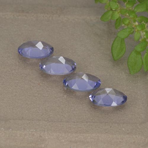 Gemas de iolita violeta natural de 1,34 ct, corte óvalo, VVS-VS