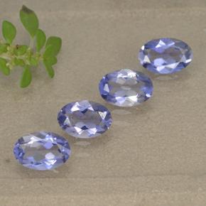 Gemas de iolita Azul violeta intenso natural de 1.41 ct, Corte Óvalo, VS