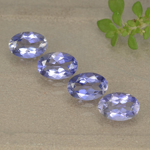 Gemas de iolita violeta natural de 1,68 ct, corte óvalo, VS