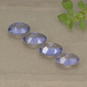 Gemas de iolita violeta natural de 1,68 ct, corte óvalo, VS