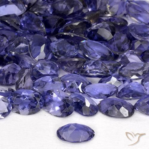 Iolita violeta natural de 0,37 ct, corte óvalo, VVS-VS