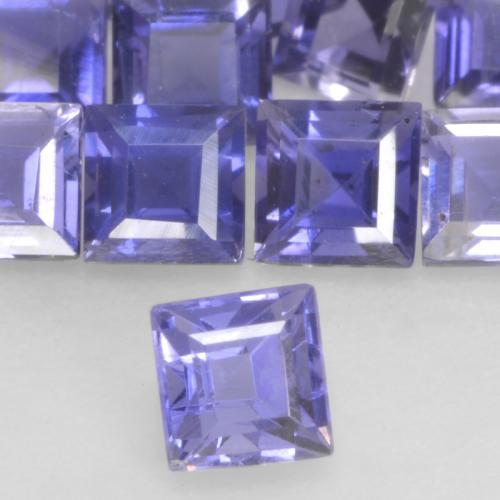 Iolita Azul violeta intenso natural de 0.15 ct, Cuadrado, VS