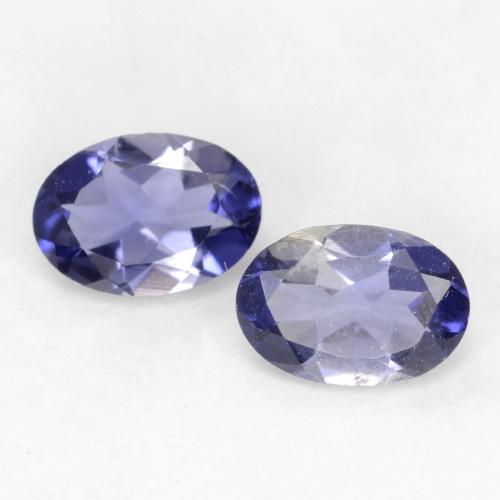 Gemas de iolita azul natural de 0,73 ct, corte óvalo, VS