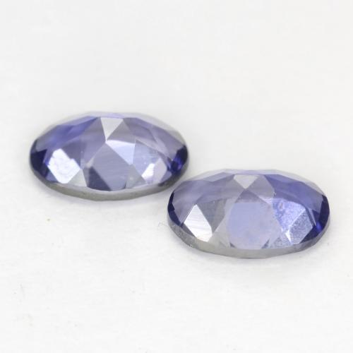 Gemas de iolita azul natural de 0,73 ct, corte óvalo, VS