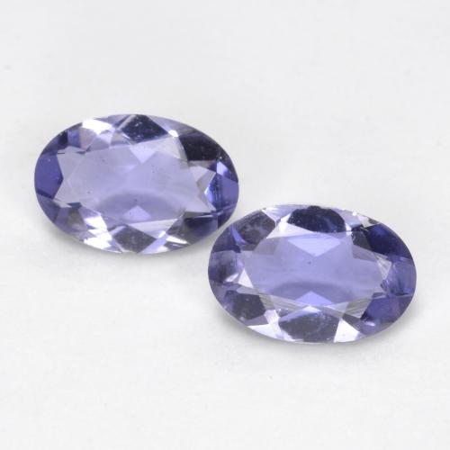 Gemas de iolita azul natural de 0,61 ct, corte óvalo, VS