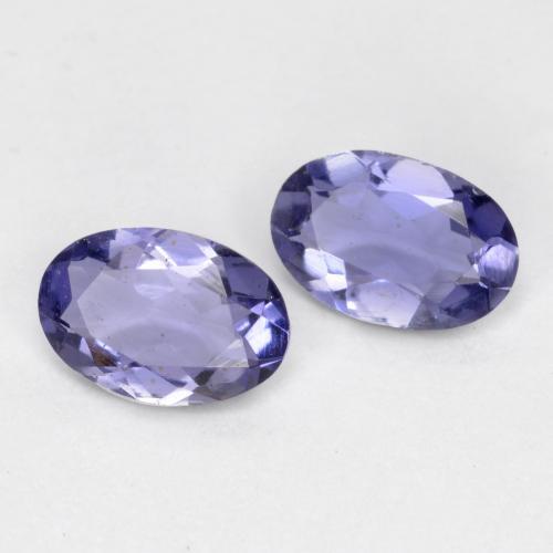 Gemas de iolita azul natural de 0,61 ct, corte óvalo, VS
