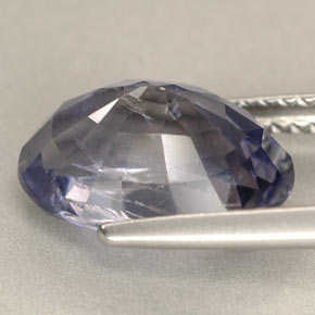 Iolita violeta natural de 3,58 ct, corte óvalo, VS-SI