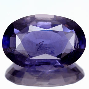 Iolita violeta natural de 2,99 ct, corte óvalo, VS-SI