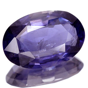 Iolita violeta natural de 2,99 ct, corte óvalo, VS-SI