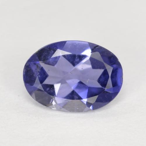 Iolita azul natural de 0,32 ct, corte óvalo, VVS-VS