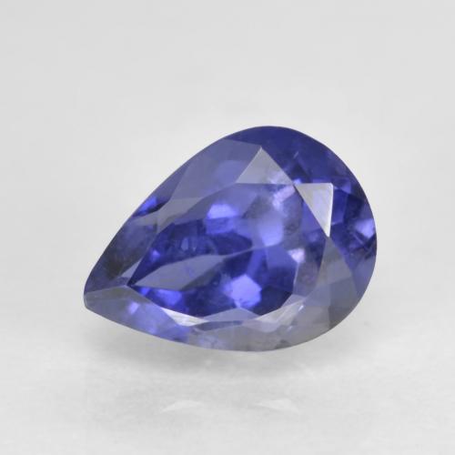 iolita Azul violeta natural de 0.70 ct, En forma de pera, VS