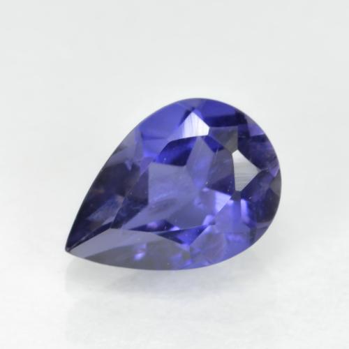 Iolita azul natural de 0,59 ct, en forma de pera, VS