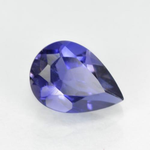 Iolita azul natural de 0,59 ct, en forma de pera, VS