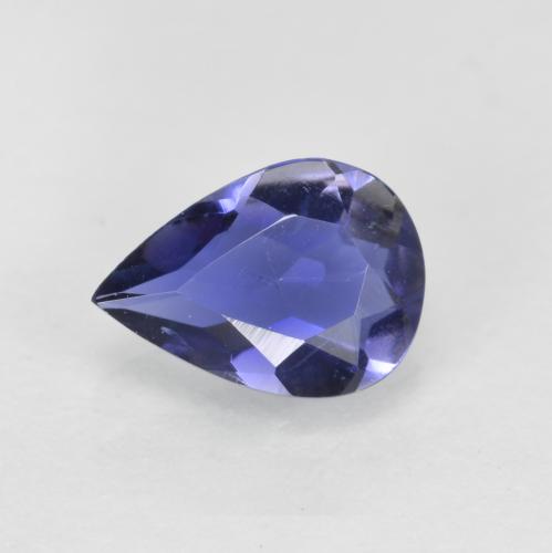 Iolita azul natural de 0,43 ct, en forma de pera, VS
