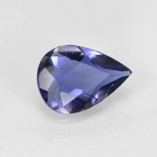 Iolita azul natural de 0,43 ct, en forma de pera, VS