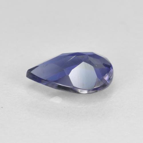 Iolita azul natural de 0,43 ct, en forma de pera, VS