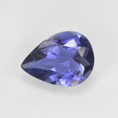 iolita Azul violeta natural de 0.79 ct, En forma de pera, SI