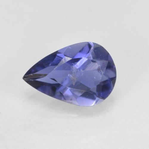 Iolita azul natural de 0,54 ct, en forma de pera, SI