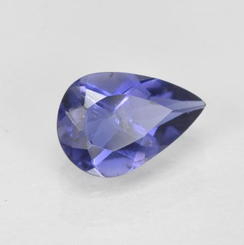Iolita azul natural de 0,54 ct, en forma de pera, SI