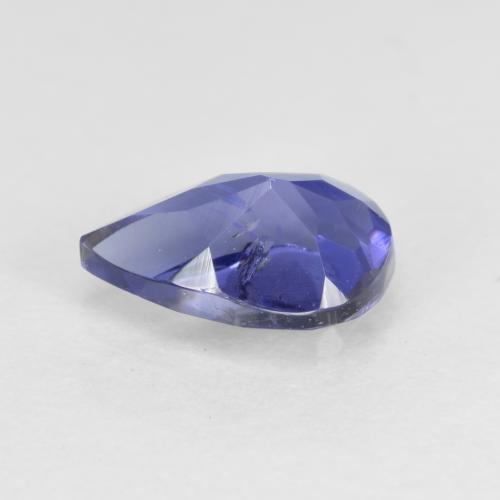 Iolita azul natural de 0,54 ct, en forma de pera, SI