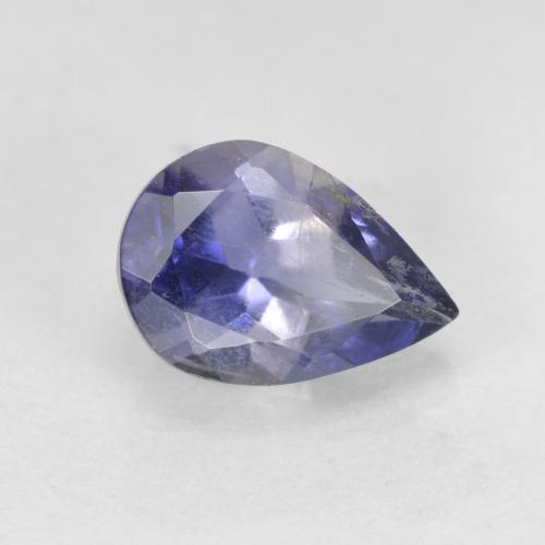 Iolita azul natural de 0,61 ct, en forma de pera, SI