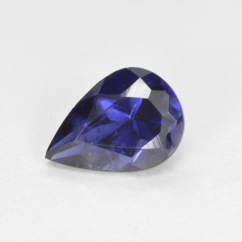 Iolita azul natural de 0,60 ct, en forma de pera, VS-SI