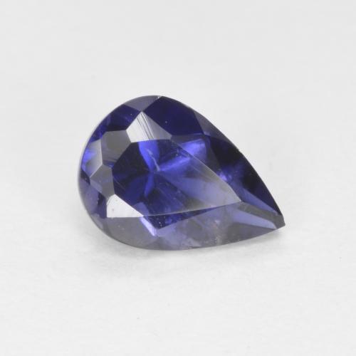 Iolita azul natural de 0,60 ct, en forma de pera, VS-SI