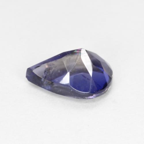 Iolita azul natural de 0,60 ct, en forma de pera, VS-SI