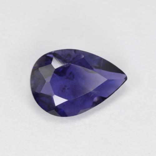 Iolita azul natural de 0,50 ct, en forma de pera, VS-SI