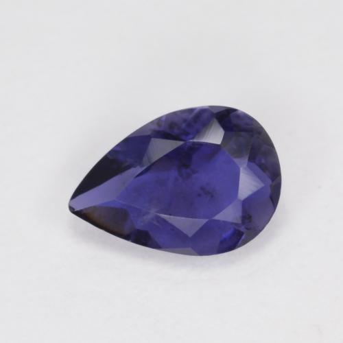 Iolita azul natural de 0,50 ct, en forma de pera, VS-SI