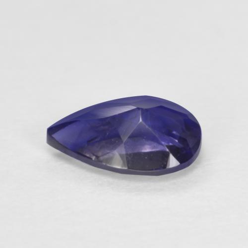 Iolita azul natural de 0,50 ct, en forma de pera, VS-SI