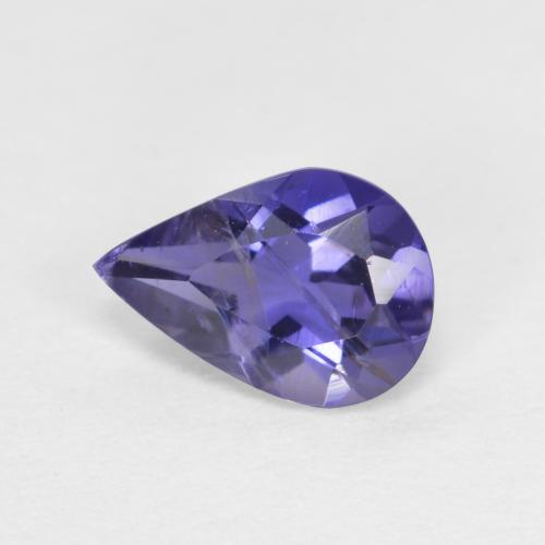 Iolita azul natural de 0,48 ct, en forma de pera, VS-SI