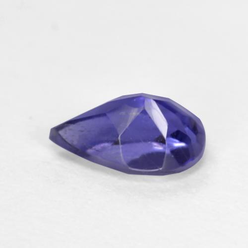 iolita Azul oscuro natural de 0.55 ct, En forma de pera, VS-SI
