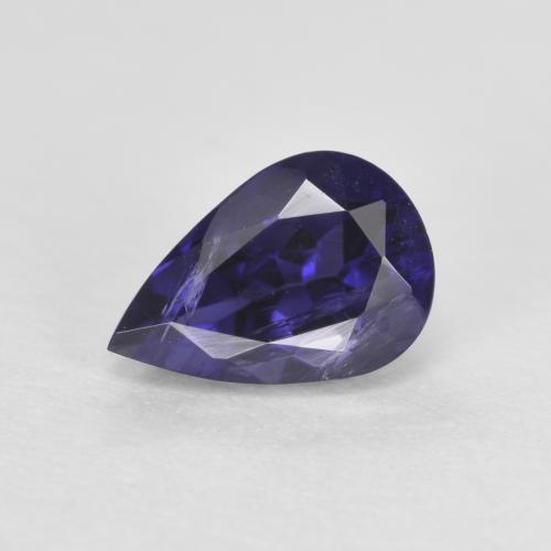 Iolita azul natural de 0,64 ct, en forma de pera, VS-SI