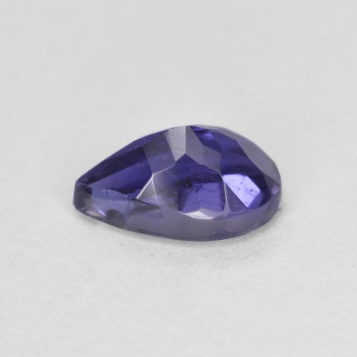 iolita Azul oscuro natural de 0.49 ct, En forma de pera, VS-SI