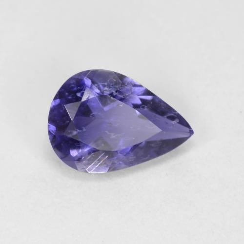 Iolita azul natural de 0,51 ct, en forma de pera, VS-SI