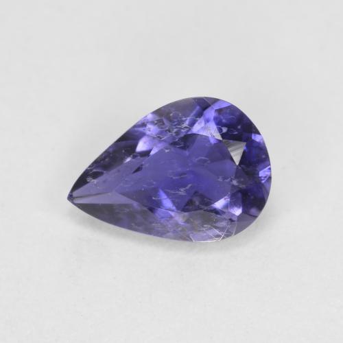 Iolita azul natural de 0,51 ct, en forma de pera, VS-SI